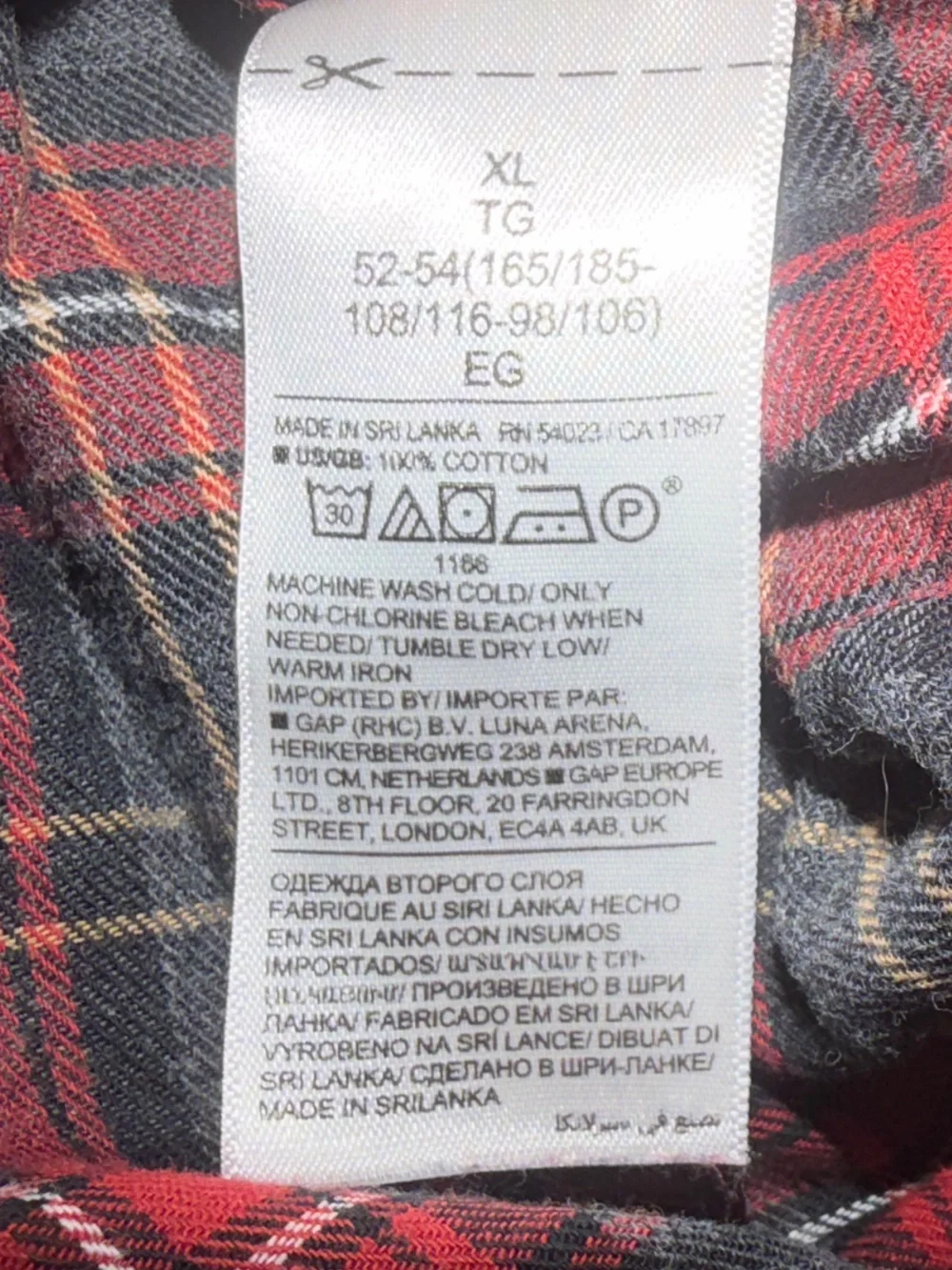 Banana Republic Red and Black Plaid Button-Down Shirt